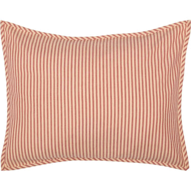 Sawyer Mill Red Ticking Stripe Standard Sham 21x27 VHC Brands - The Fox Decor